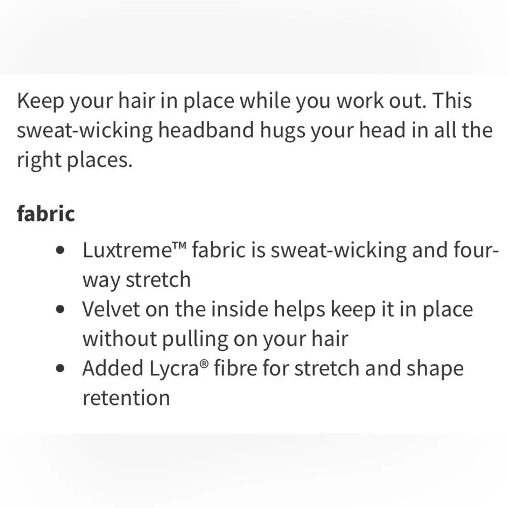 Lululemon Womens Luxtreme Training Headband Lulu Red